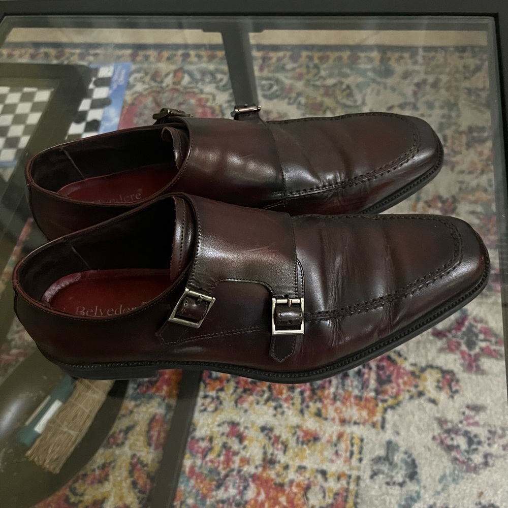 COPY - Belvedere burgundy double monk dress shoes